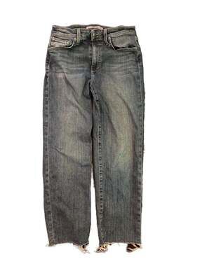 Joe's Jeans Women's High Rise Straight Crop Raw Hem Denim Blue Jeans Size 28